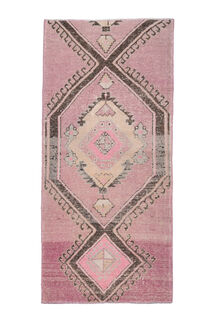 Purple Geometric Vintage Rug - Thumbnail