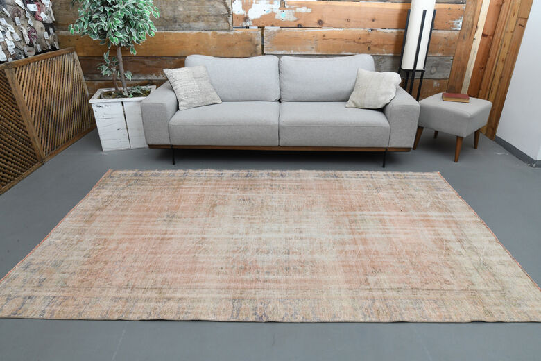 Antique Distressed Turkish Rug