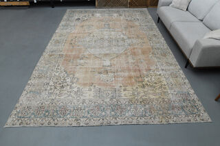 Antique Turkish Oushak Rug - Thumbnail
