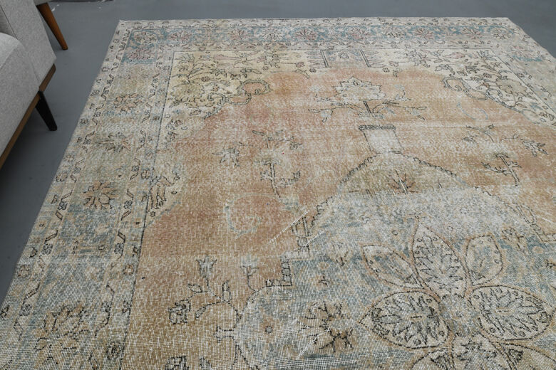 Antique Turkish Oushak Rug