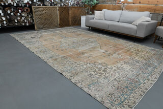 Antique Turkish Oushak Rug - Thumbnail