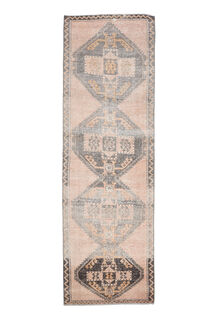1960's Vintage Turkish Runner Rug - Thumbnail