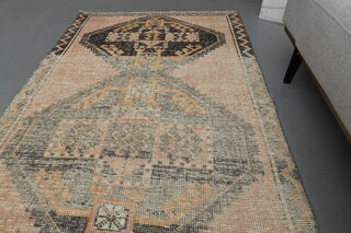 1960's Vintage Turkish Runner Rug - Thumbnail