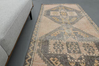 1960's Vintage Turkish Runner Rug - Thumbnail