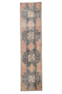 Vintage Red Black Runner Rug - Thumbnail