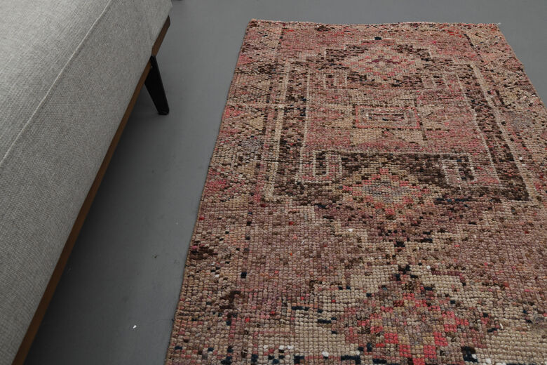 Pink Geometric Vintage Runner Rug