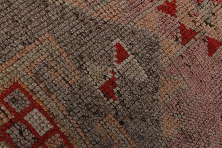 Pink Geometric Vintage Runner Rug