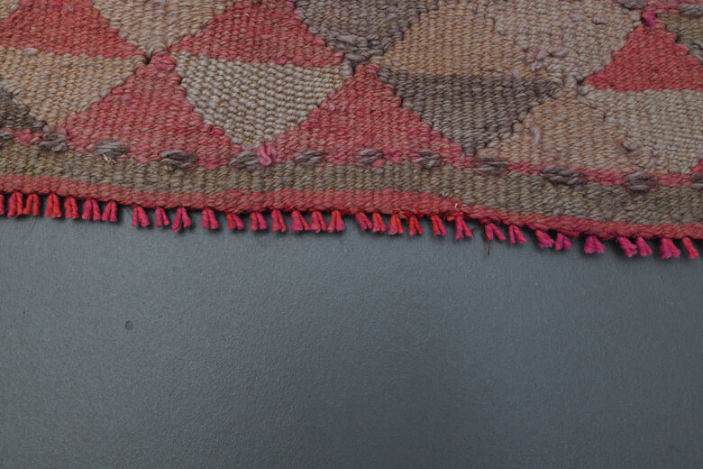 Pink Geometric Vintage Runner Rug