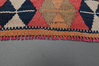 Pink Geometric Vintage Runner Rug - Thumbnail