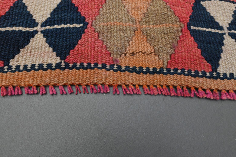 Pink Geometric Vintage Runner Rug