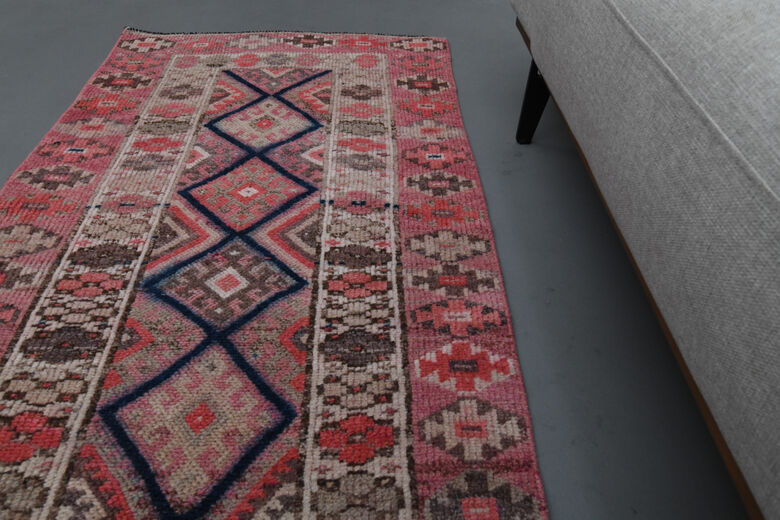 3x9 Pink Vintage Handmade Runner