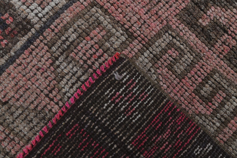 Vintage Turkish Pink Runner Rug