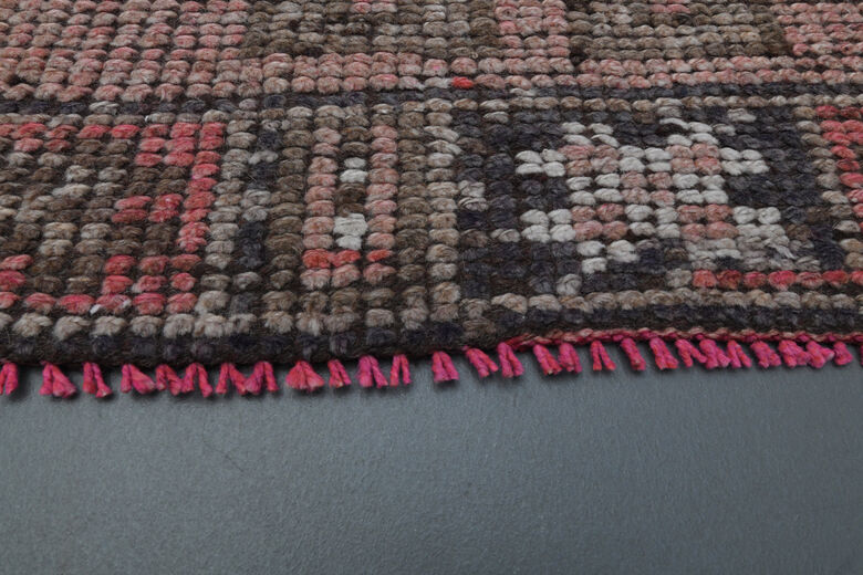 Vintage Turkish Pink Runner Rug