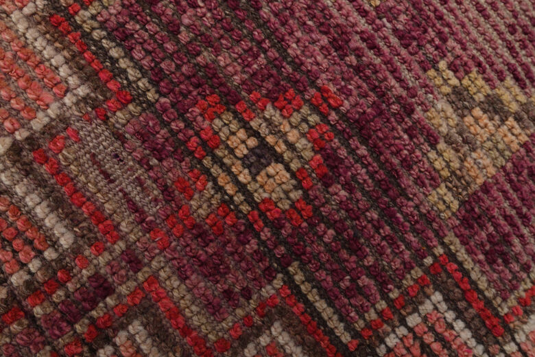 Vintage Turkish Pink Runner Rug