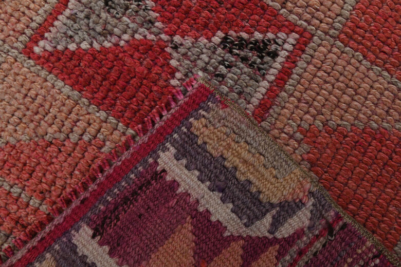 Pink Vintage Turkish Rug Runner
