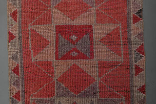 Pink Vintage Turkish Rug Runner - Thumbnail
