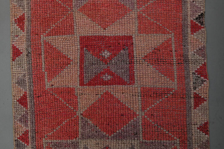 Pink Vintage Turkish Rug Runner