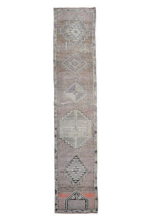 Faded Purple Hand-Knotted Runner - Thumbnail