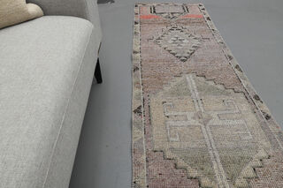 Faded Purple Hand-Knotted Runner - Thumbnail