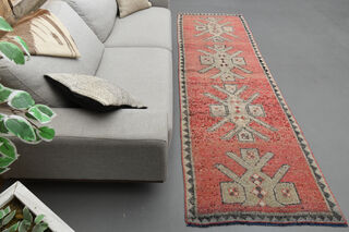 3x10 Pink Vintage Runner Rug - Thumbnail