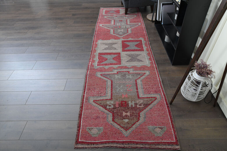 3x10 Pink Vintage Runner Rug