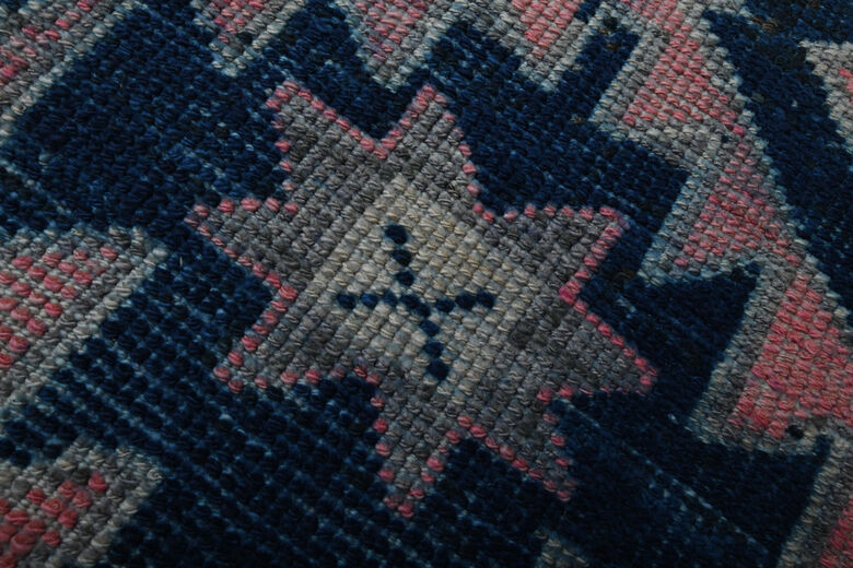 Pink Blue Vintage Rug