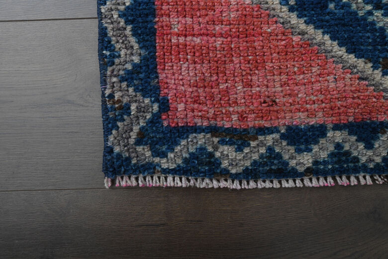 Pink Blue Vintage Rug