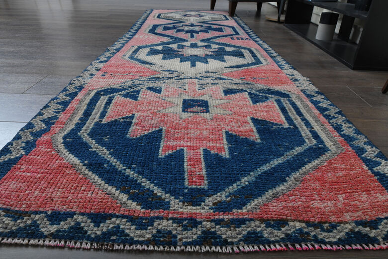 Pink Blue Vintage Rug