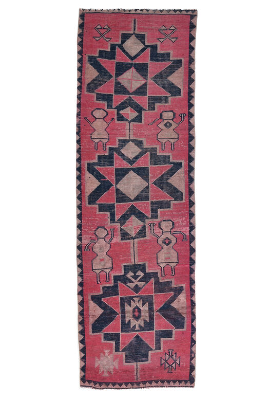 Pink Blue Vintage Runner
