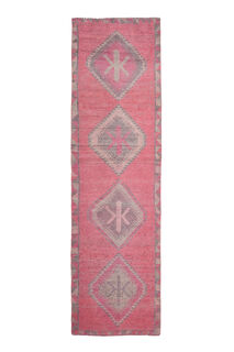 Pink Vintage Rug Runner - Thumbnail