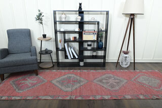 Pink Vintage Rug Runner - Thumbnail