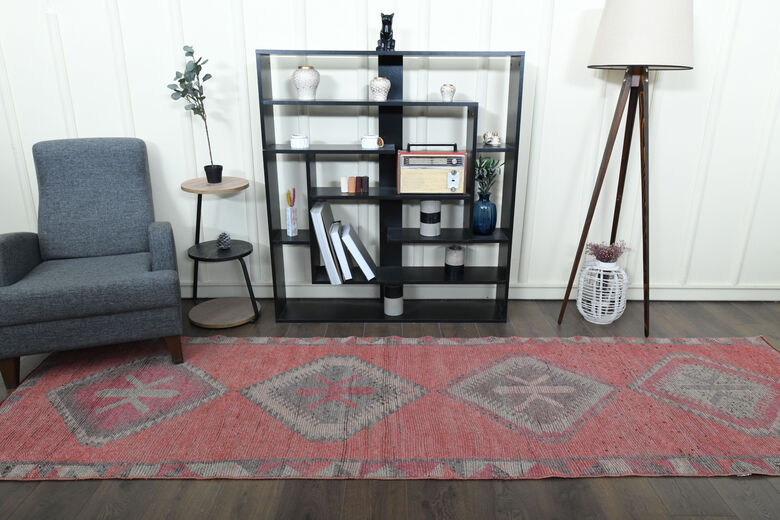 Pink Vintage Rug Runner