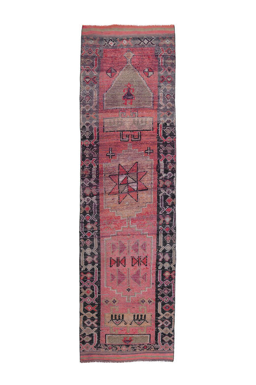 Pink Geometric Vintage Runner Rug