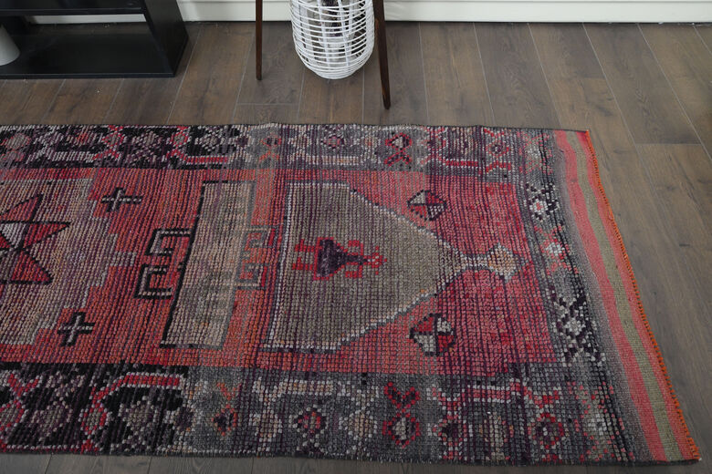 Pink Geometric Vintage Runner Rug