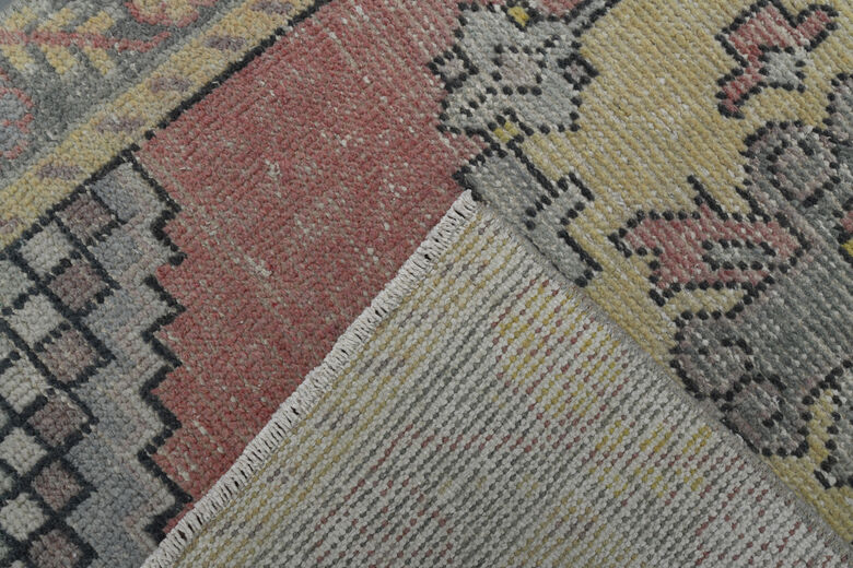 Vintage Oriental Pink Turkish Rug
