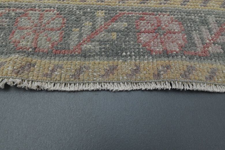 Vintage Oriental Pink Turkish Rug