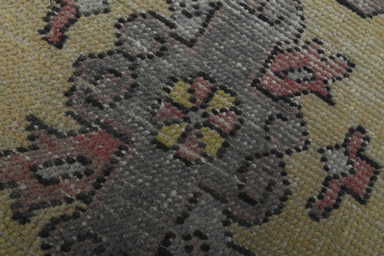 Vintage Oriental Pink Turkish Rug