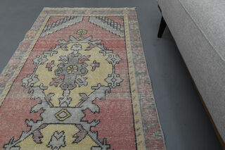 Vintage Oriental Pink Turkish Rug - Thumbnail