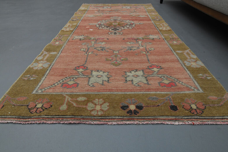 Unique Red Vintage Turkish Rug