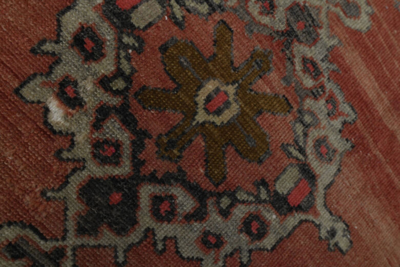 Unique Red Vintage Turkish Rug