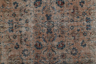 Salmon Blue Vintage Floral Rug - Thumbnail