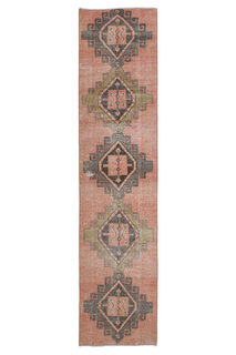 Vintage Turkish Rug Runner - Thumbnail