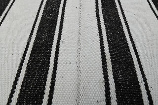 Black White Striped Kilim - Thumbnail