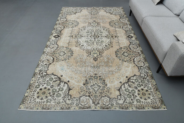 Vintage Turkish Oushak Rug