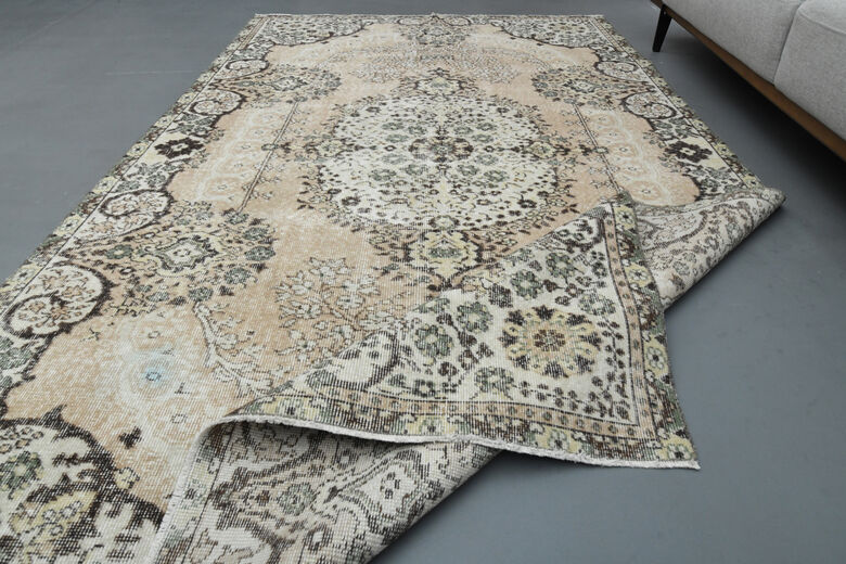 Vintage Turkish Oushak Rug