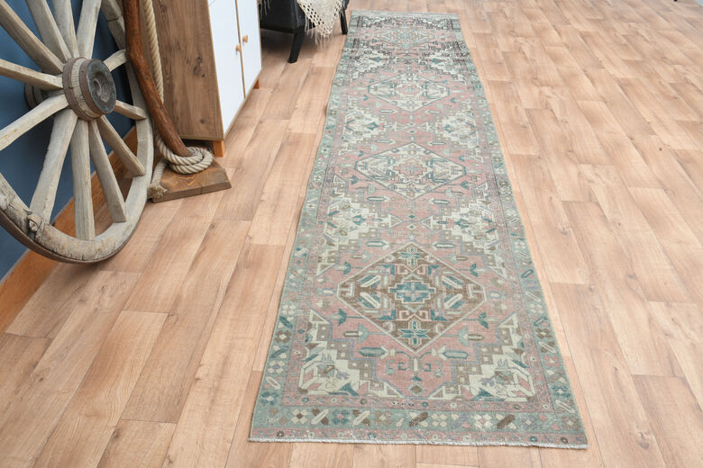 Vintage Turkish Oriental Oushak Rug