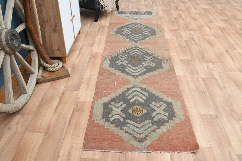 Oriental Red Vintage Turkish Runner