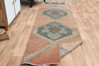 Oriental Red Vintage Turkish Runner - Thumbnail