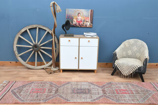 Pink Turkish Anatolian Rug - Thumbnail