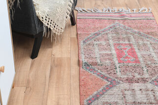 Pink Turkish Anatolian Rug - Thumbnail